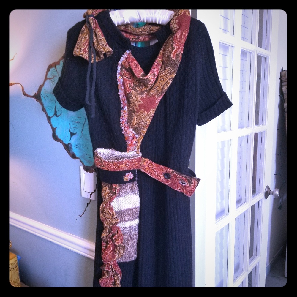 Upcycled one-of-a-kind Handmade Sweater
